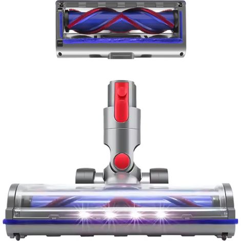 Tête d aspirateur universelle compatible avec Dyson V15 V11 V10 V8 et V7 avec éclairage LED brosse lavable à poils rigides pour aspirateurs balais (1/4)