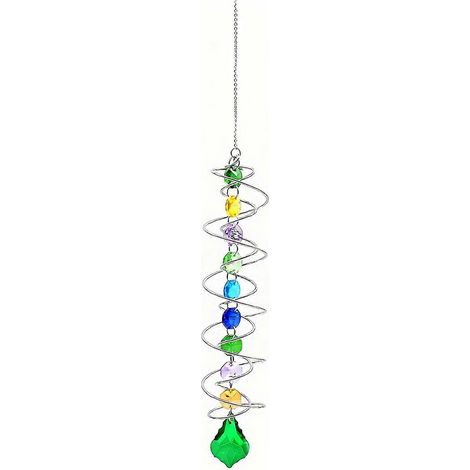 Attrape-soleil en cristal coloré prismes décorations à suspendre pour sapin mur jardin fenêtre voiture chambre vert (1/5)