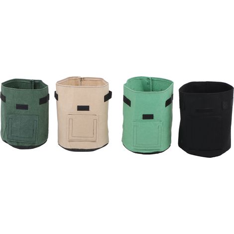 Lot de 4 sacs de culture en feutre pour plantes, pot de jardin intérieur/extérieur pour légumes et fleurs