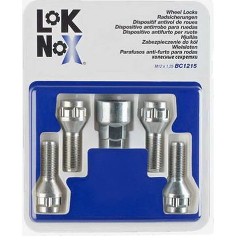 4 Vis Antivol 12x125 L2 30.5mm - Coniques - Cle 1719 - BC1215