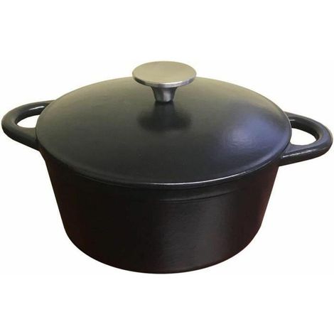 Baumalu Runder Gusseisen-Bräter schwarz matt 26 cm