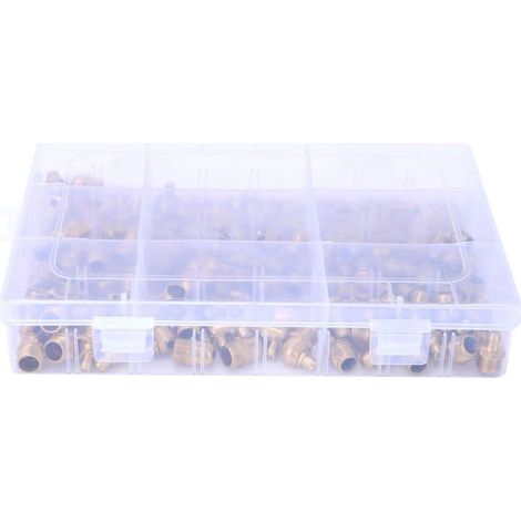 Assortiment de Raccords Zerk en Laiton, Raccords M6 M8 M10 45 90 180 Degrés, en Plastique avec Construction Durable, Idéal pour Moto Automobile (1/5)