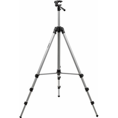 STIER Stativ 250, Baustativ, 250 cm, für Laser und Nivelliergeräte, Arbeitshöhe 88-250 cm stufenlos verstellbar, Aluminiumgehäuse, mit Wasserwaage, inkl. Transport-Tasche
