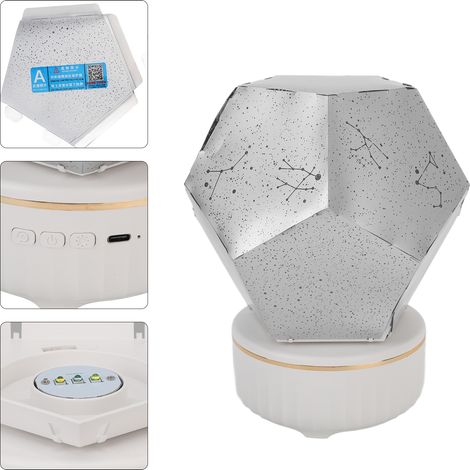 Bluetooth-LED-Projektorlampe mit Musik, rotierendem 3-farbigen Sternenlicht, USB-aufladbar mit Fernbedienung (Batterien enthalten), Bluetooth-Version (1/5)