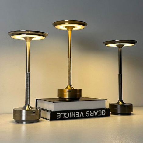 Lampe de bureau USB en forme de I Lampe de bureau UFO Lampe de bar transparente Décoration de chevet de chambre Lampe de bureau LED (1/4)