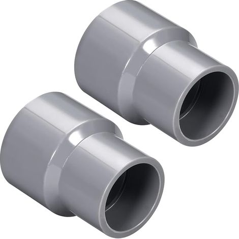 40mm x 32mm PVC Réduction Couplage 2 PCS DWV Tuyau Gris (1/5)