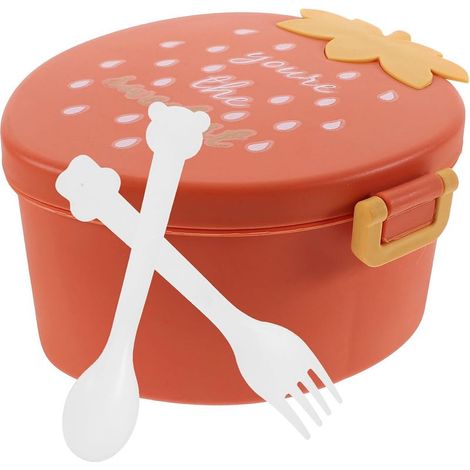 Boîte à bento légère et compacte aux fraises l'orange avec (1/5)