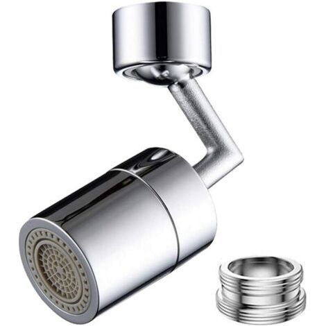 BUNTHAUS Robinet De Cuisine 720 Degrés De Rotation Double Mode Filtre AntiÉclaboussures Robinet De Pulvérisation Mousse Aérateur Buse Avec Adaptateur 22 Mm À 24 Mm Filtre En Maille (1 PiÈCes) (1/5)