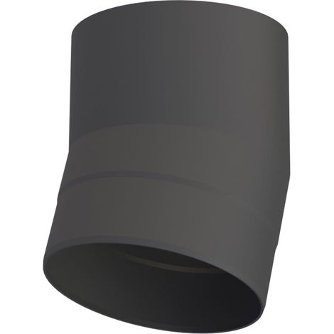 Coude 30° de poêle noir diamètre 120 mm