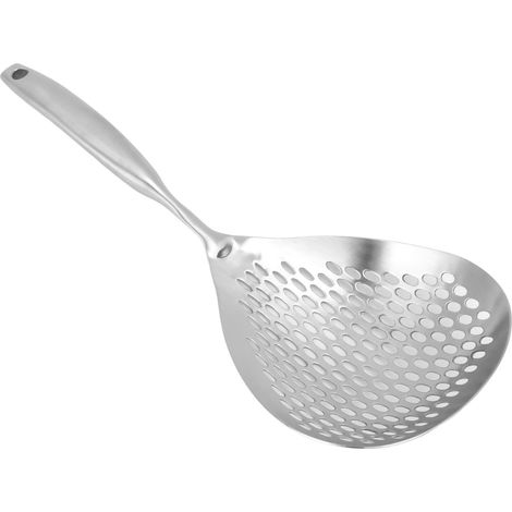 Cuillère à égoutter en acier inoxydable, louche, écumoire, passoire de cuisine (1/5)