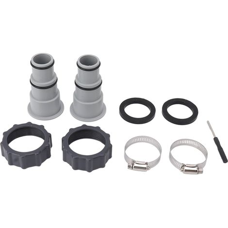 2-teiliger Wasserpumpenadapter mit Ring, Gewindeanschluss für Intex-Poolschlauch ARU