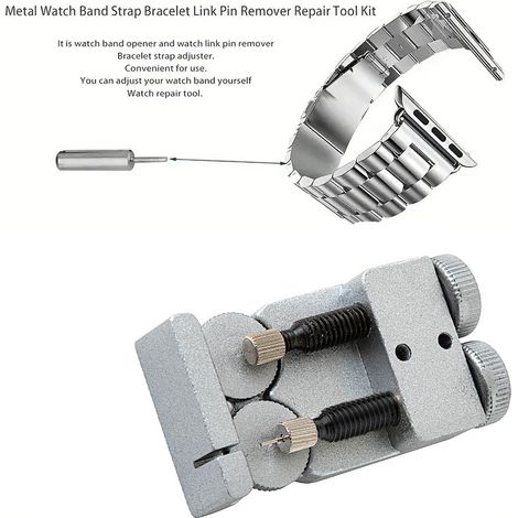 Bracelet adjuster, double-headed metal watch removal tool, watch repair tool 2070, home watch repair tool YD158, three replacement pins.--DTEKGAZ