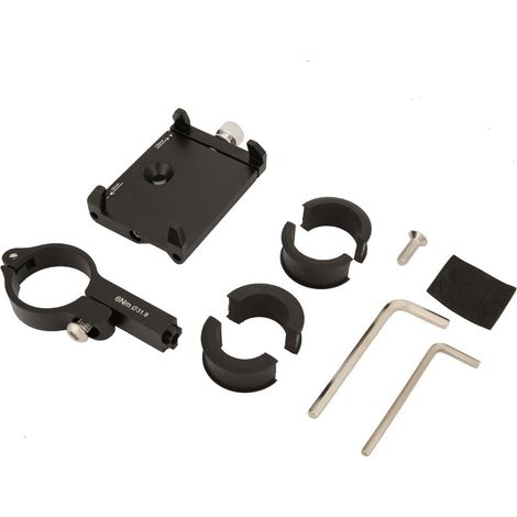 GUB – Verstellbare Handyhalterung für Fahrräder aus Aluminiumlegierung, Lenkerclip, Halterung (schwarz).