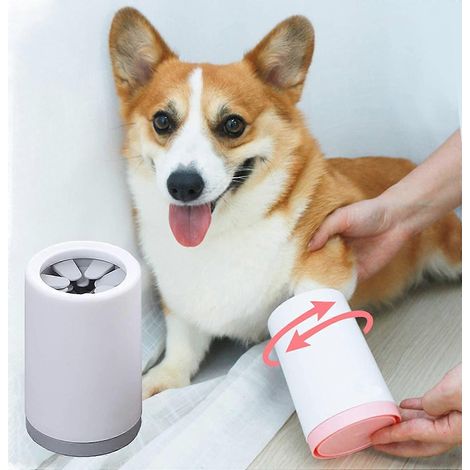 Nettoyeur de pattes pour chien Grey L - Gobelet lave-pattes portable pour chiens et chats de petite et moyenne taille, idéal pour les pattes boueuses. (1/5)