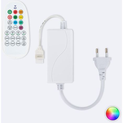 Controller per Strisce LED RGB 220V AC SMD Silicone FLEX con Telecomando RF Bianco