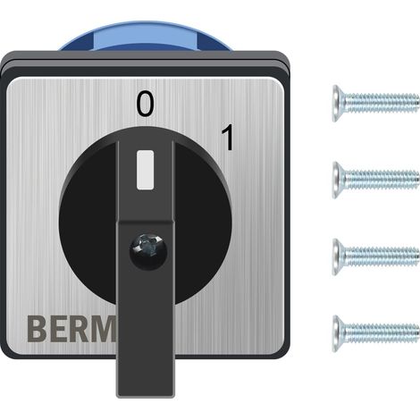 Interrupteur rotatif 2 positions, interrupteur à cames 690V 25A, commutateur 2 broches, interrupteur universel à cames pour usines, ateliers, installations de production industrielles (1/5)