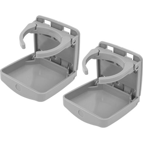 2 porte-gobelets pliables pour voiture, porte-gobelets de portière de véhicule avec vis pour bateau, SUV, fourgonnette, gris (HF-PAG) (1/5)