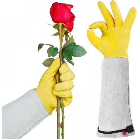 Gants anti-coupures de jardinage, 43CM, anti-épines pour plantation de jardin, gants de travail en cuir, outils de jardinage (1/3)