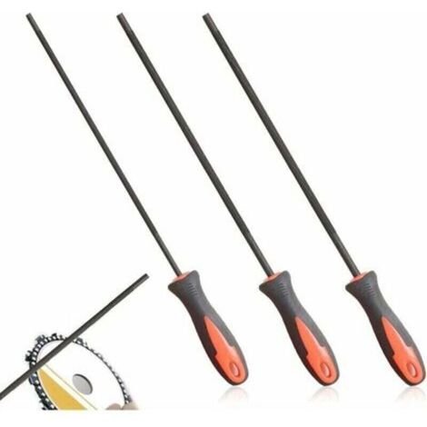 Chainsaw File, Chainsaw Chain File, Chainsaw Chain Sharpener, with Handle, Easy to Hold, Available in 3 Sizes 4.0mm, 4.8mm, 5.5mm, for Chainsaw Black Red (1/4)