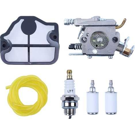 Kit de filtre à air et à carburant Carburateur Ensemble de câble et bougie pour Husqvarna 36 41 136 136LE 137 137E 141 141LE 142 142E Tronçonneuse Tuyau 30 cm (1/5)