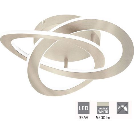 Plafond Rolimare Plastic blanc LED 35W 4000K L: 42 cm B: 40 cm H: 13cm (1/5)