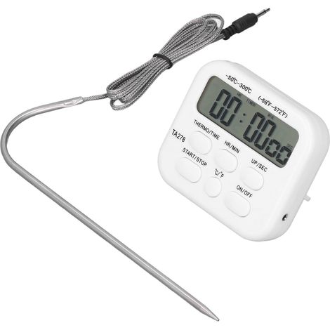 Digitales Küchenthermometer, hochempfindliches Multifunktionsthermometer mit Sonde und Alarmfunktion zum Grillen und Backen (1/5)