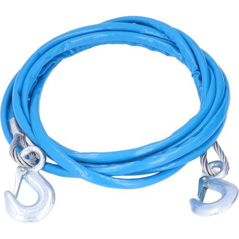 Câble de sécurité pour remorque avec crochet à dégagement rapide 5 m x 12 mm / 16,4 pi x 0,5 po, charge maximale de 7 tonnes, pour voitures, VUS et camions légers (1/5)