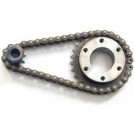 Roue À Chaîne De Pignon - 9 Dents × 27 Maillons - Pas 8 Mm - Pour Longboard Électrique DIY - Argent Noir - 1 Pièce (1/4)