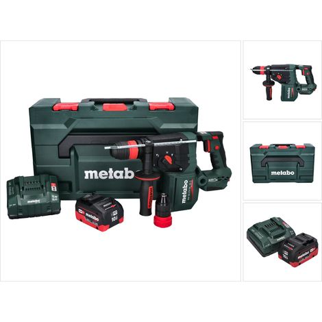 Metabo KH 18 LTX BL 28 Q Akku Bohrhammer 18 V 3 J SDS plus Brushless + 1x Akku 10,0 Ah + Ladegerät + metaBOX (1/5)