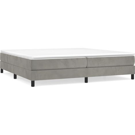 Maison Exclusive - Boxspringbettgestell Hellgrau 200x200 cm Samt