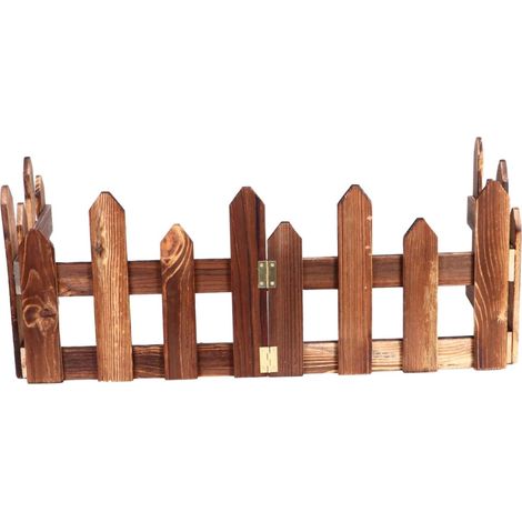 Clôture Bois Carbonisé Anti-corrosion Barrière et Imperméable pour Jardin Terrasse et Décoration Extérieure (1/5)