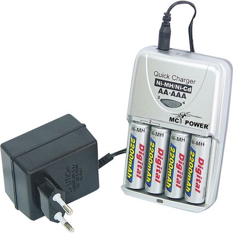 Caricabatterie V-2200 turbo con 4 batterie da 2200 mAh
