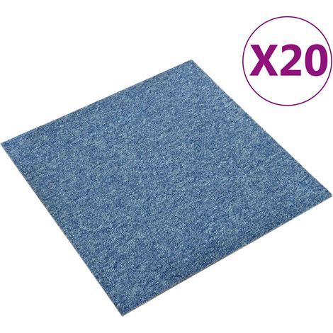 vidaXL Carpet 20 pcs Blue 50 x 50 cm 100% Polypropylene