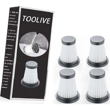 Lot de 4 filtres HEPA de rechange pour aspirateur sans fil pour Moosoo K12 K12 Pro K13, pour Genius Invictus One 1.0 X7 / 2.0, pour accessoires de filtre pour aspirateur à main Foxnovo 13KPA (1/3)
