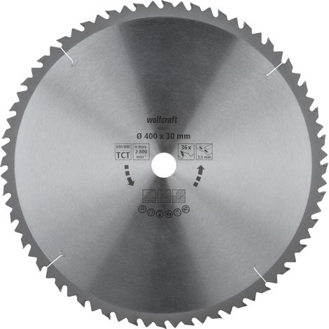 wolfcraft - Lame de Scies Circulaires sur Table - 36 Dents et Diamètre 400 mm - réf. 6594000 (1/5)