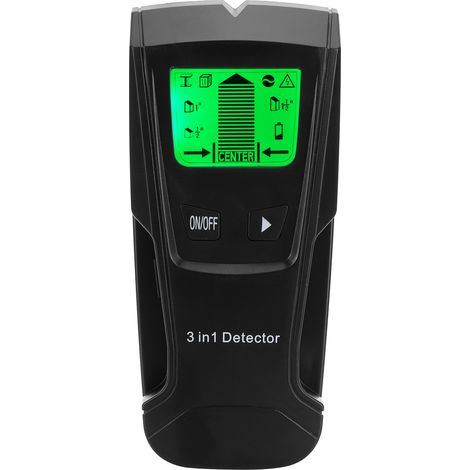 Détecteur de Métaux 3 en 1 Portable - Scanner de Mur pour Fils AC et Studs avec Écran LCD Noir (1/5)