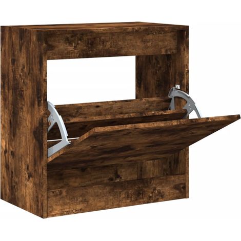 Maison Exclusive - Scarpiera Rovere Fumo 60x34x63,5 cm in Legno Multistrato (1/5)