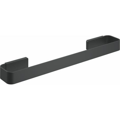 COSMIC Toallero Recto Nea, Acero Inoxidable, 400 mm, Dual Fixing, Color Negro Mate