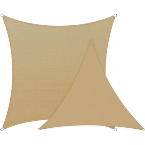 VURAHOME - Voile d'ombrage carrée, Couleur kaki - toile solaire, toile d´ombrage, voile solaire - 300 x 300 cm