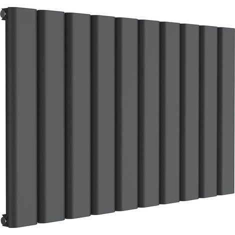 Reina Vicari Single Horizontal Aluminium Radiator 600mm H x 1000mm W Anthracite