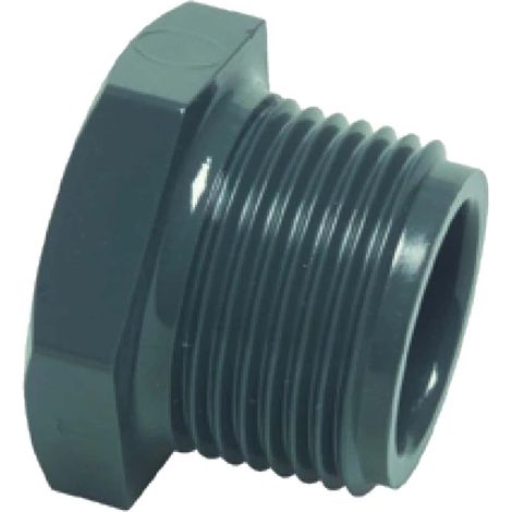 Profec Gewindestopfen PVC-U, 1 Zoll AG, 10 bar, grau (1/3)