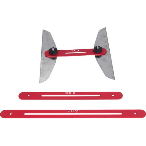 Gabarit de mesure d'escalier pliable multifonction, outil de traçage de marches, règle de calibrage pour escalier (1/5)