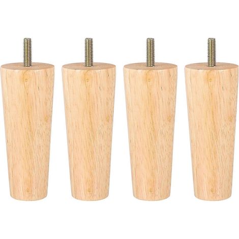 Pieds de table en bois massif, robustes et durables, 12 pièces par paquet. (1/5)