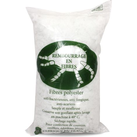 Rembourrage fibres polyester antiacariens 1 kg – Lavable en machine à 40°C – Séchage rapide – Triple protection : acariens, bactéries, moisissures – Linnea (1/5)