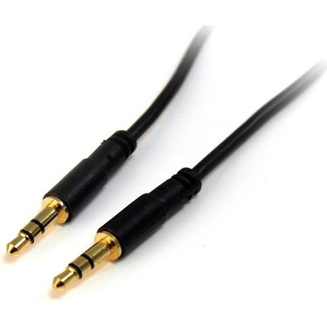 Cable de Audio Estéreo de 3,5mm Delgado de 1,8m - Cable de Audio Minijack Macho a Macho para Smartphone, Tablet o Reproductor MP3