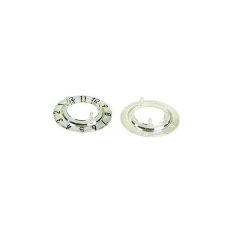 Selector para botón de 21 mm (transparente - blanco, 12 dígitos) (1/2)
