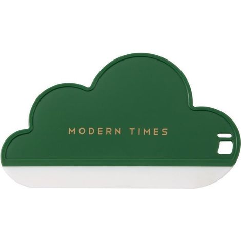 Raclette de douche Cloud pour parois de douche en verre, lot de 2, verte et blanche, avec bord en silicone pour un nettoyage sans traces (1/5)