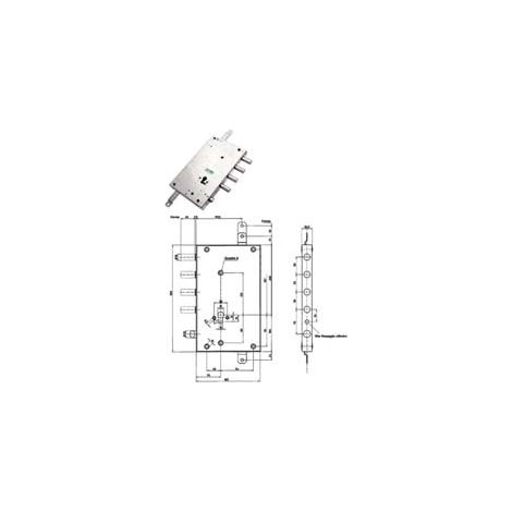 SERRATURA TRIPLICE APPLICARE SERRABLINDA CON SCROCCO CIL.EUROPEO 85461- - mm.70 DX (85461S) - MOTTURA