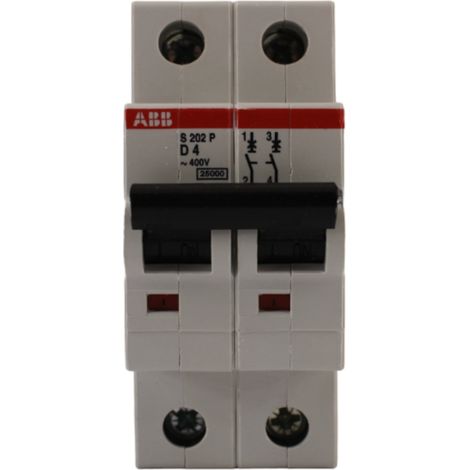 Interruttore magnetotermico 2 poli 2 moduli 4A curva D serie UL ABB (1/3)