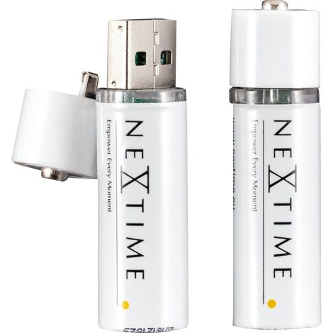 Lot de 2 Piles AA Rechargeables USB Lithium 1,5 V avec Boîte de Rangement Pratique - PANGIVO